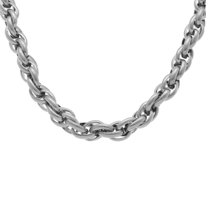 COLLIER ACIER MAILLE 7MM  40+5CM