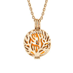 COLLIER SENTEUR ET BOLA ACIER ET PVD DORÉ BOULE ARBRE DE VIE 13 MOUSSES INTERCHANGEABLES COULEURS ASSORTIES RÉGLABLE 60 A 100CM