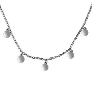 COLLIER ACIER PAMPILLES 42+5CM