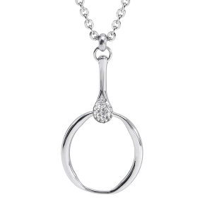 COLLIER ACIER PENDENTIF CERCLE 1 OXYDE 41,5+3CM
