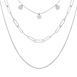 COLLIER ACIER 3 RANGS 40+5CM  (45-50)