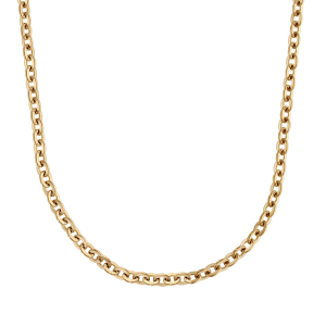 CHAINE ACIER ET PVD DORÉ MIROIR FORCAT FINE 2MM 42+4CM