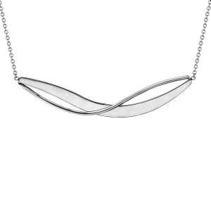 COLLIER ACIER VAGUE MOTIF INFINI A GRAVER 40+5CM
