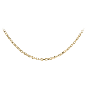 CHAINE ACIER ET PVD DORÉ MAILLE FORCAT EN 3 MM 45CM