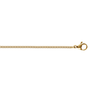 CHAINE ACIER DORÉ GOURMETTE 1.5MM 40CM