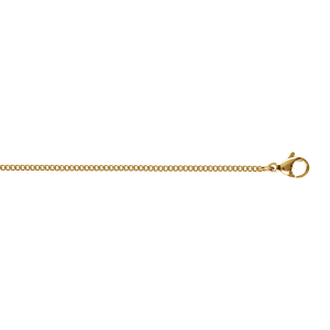 CHAINE ACIER DORÉ GOURMETTE 1.5MM 40CM