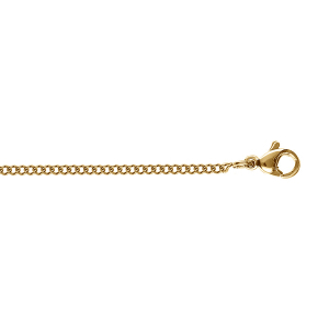 CHAINE ACIER DORÉ GOURMETTE 1.9MM 45CM