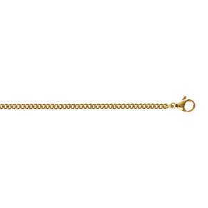 CHAINE ACIER DORÉ GOURMETTE 2.2MM 50CM