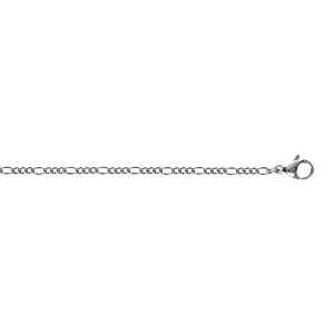 CHAINE ACIER MAILLE ALTERNÉE 1+3   1.9MM   45CM