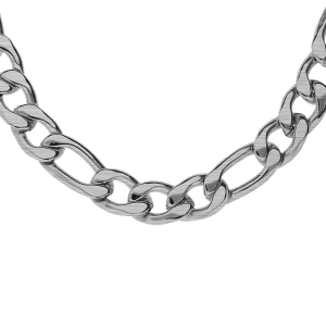 COLLIER ACIER SATINÉ 1+3  11MM 55CM