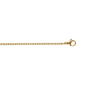 CHAINE ACIER DORÉ MAILLE FORCAT 1.9MM 40CM