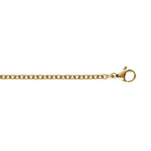 CHAINE ACIER DORÉ MAILLE FORCAT 2.3MM 45CM