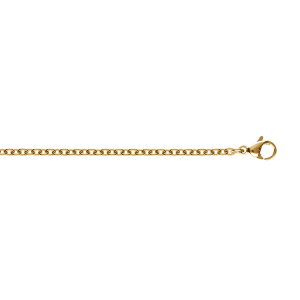 CHAINE ACIER DORÉ MAILLE FORCAT 2.3MM 55CM