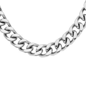 COLLIER ACIER MAILLE GOURMETTE 10MM 55CM