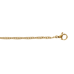 CHAINE ACIER DORÉ SINGAPOUR 1.8MM 40CM