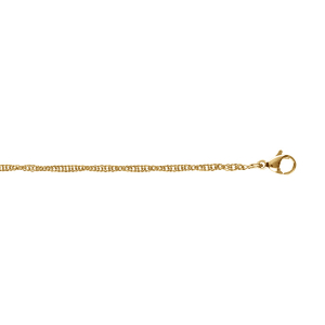 CHAINE ACIER DORÉ SINGAPOUR 1.8MM 40CM