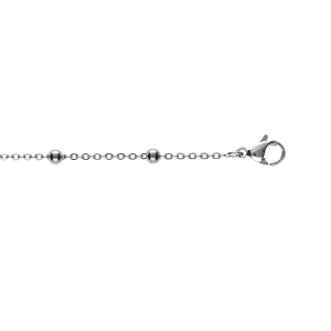 CHAINE ACIER FORCAT 1.3MM AVEC BOULES 3MM 40+3CM