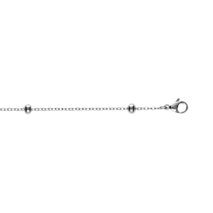 CHAINE ACIER FORCAT 1.5MM AVEC BOULES 4MM 45+3CM