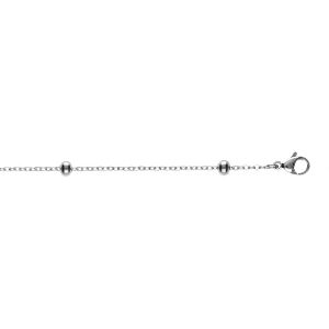 CHAINE ACIER FORCAT 1.5MM AVEC BOULES 4MM 45+3CM