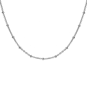 COLLIER ACIER AVEC BOULES 43+4CM