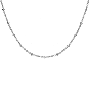COLLIER ACIER AVEC BOULES 50+10CM