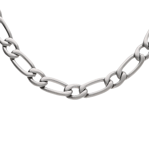CHAINE ACIER SATINÉ 1+1 5MM 55CM
