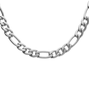 COLLIER ACIER SATINÉ 1+3 5MM 50CM COLLIER ACIER SATINÉ 1+3 5MM 50CM