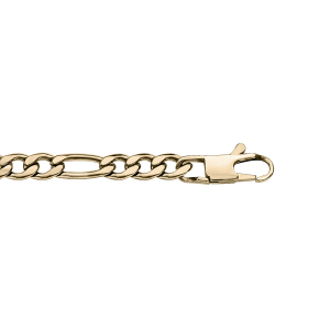 BRACELET ACIER ET PVD JAUNE 1+3 5MM 21CM