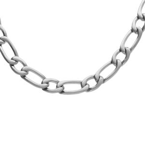 COLLIER ACIER SATINÉ 1+1 6MM 50CM