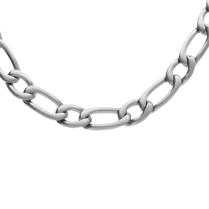 COLLIER ACIER SATINÉ 1+1 6MM 55CM