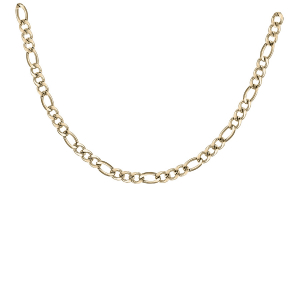 COLLIER ACIER ET PVD DORÉ 1+3 6MM 50CM