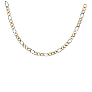 COLLIER ACIER ET PVD BICOLORE  1+3 6MM 50CM