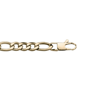 BRACELET ACIER ET PVD DORÉ 1+3 6MM 21CM