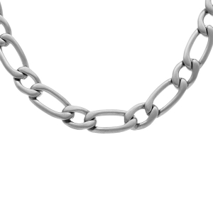 COLLIER ACIER SATINÉ 1+1 7MM 50CM