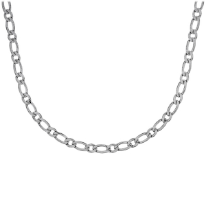 COLLIER ACIER SATINÉ 1+1 7MM 55CM