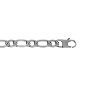 BRACELET ACIER SATINÉ 1+1 7MM 21CM