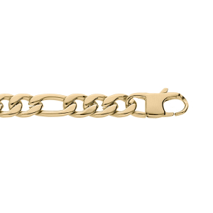 BRACELET ACIER ET PVD DORÉ 1+3 7MM 21CM