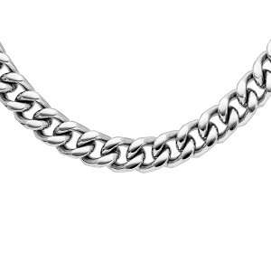 COLLIER ACIER MAILLE GOURNETTE 8MM 55CM