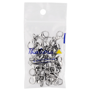 SACHET DE 30 GRANDS 13 mm MOUSQUETONS ACIER AVEC ANN OUVERTS