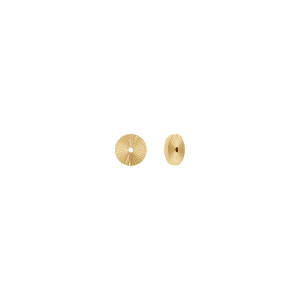 CACHE LOBE DIAMANTÉ ACIER DORÉ 6MM (PAIRE)