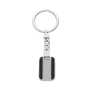 PORTE CLEF ACIER RECTANGULAIRE CROISILLONS ET PVD NOIR
