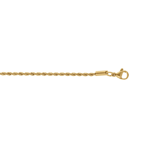 CHAINE CHEVILLE ACIER DORÉ CHAINE CORDE  20+5CM