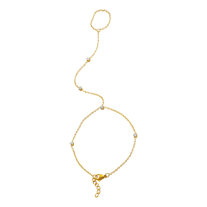 PARURE DE MAIN ACIER DORÉ OXYDE BLANC