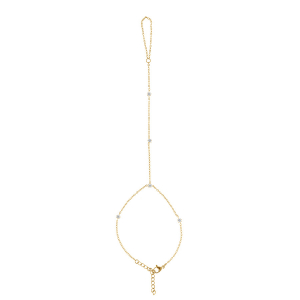 PARURE DE MAIN ACIER DORÉ OXYDE BLANC