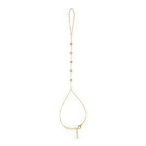 PARURE DE MAIN ACIER DORÉ OXYDES BLANCS