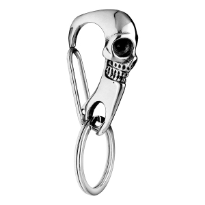 PORTE CLEF ACIER TETE DE MORT