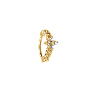 PIERCING ACIER DORÉ NEZ  OXYDES BLANCS