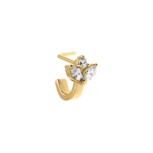 PIERCING ACIER DORÉ NEZ OXYDES BLANCS