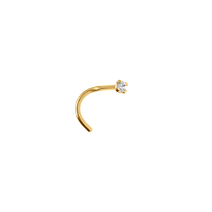 PIERCING ACIER DORÉ NEZ 1 OXYDE BLANC