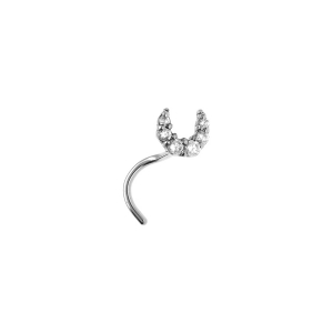 PIERCING ACIER NEZ DEMI LUNE OXYDES BLANCS